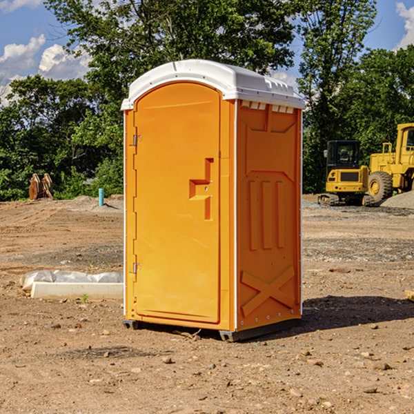 how often are the portable restrooms cleaned and serviced during a rental period in Harrisburg Arkansas